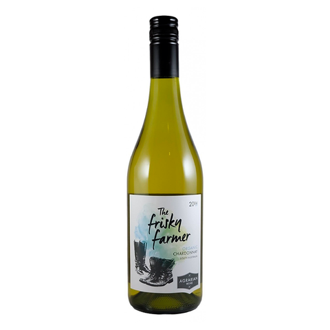 White Organic Wine Agrarian Frisky Farmer Chardonnay Bottle
