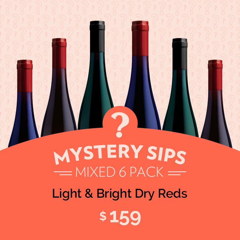 Mystery Sips Mixed 6 pack - Light & Bright Dry Reds
